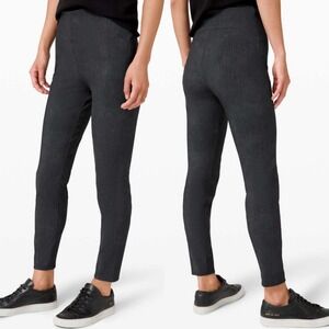 Lululemon Here To There High Rise Pants Texture Black Womens Size 4 Work Trouser